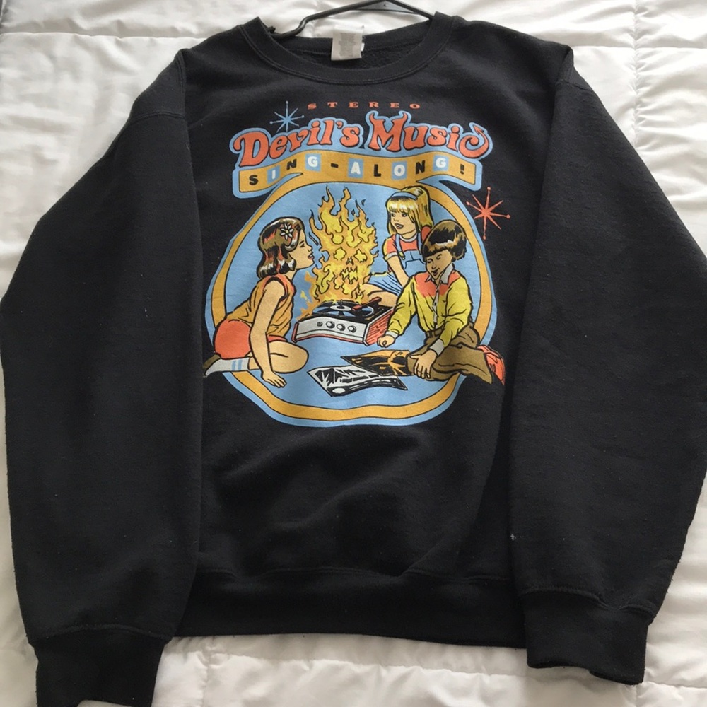 Devils music crew neck